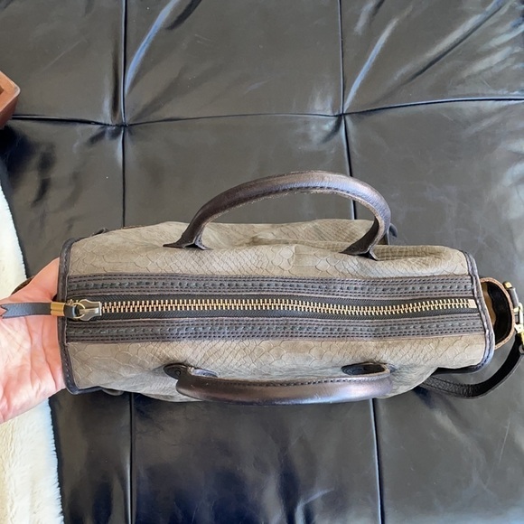 Madewell The Camden Satchel In Embossed Suede RARE - Picture 11 of 13